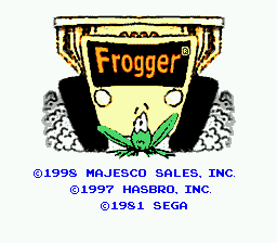 Frogger (USA) Title Screen